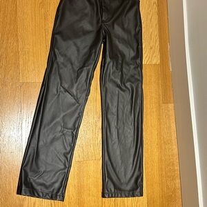 refuge Black Faux Leather Pants